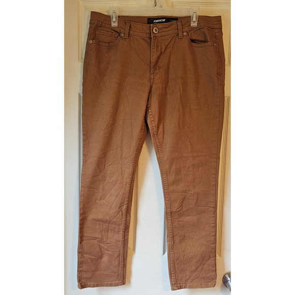 Jordache Women’s Size 16 Skinny Jeans Brown Cognac Cotton Stretch Mid Rise Pants - Picture 1 of 13